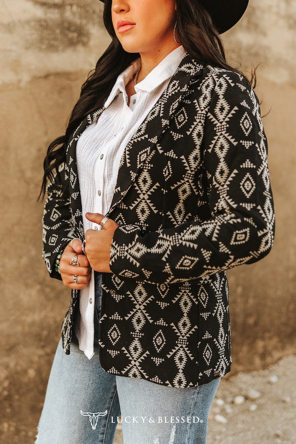 Black Southwestern Blazer