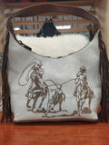 Team Roper Tooled Fringe Shoulder Bag