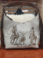 Team Roper Tooled Fringe Shoulder Bag