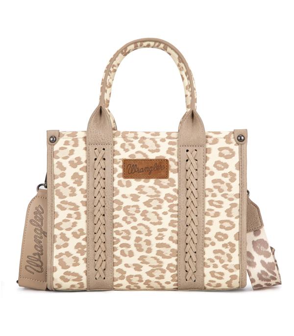 Wrangler Leopard Khaki Mini Tote Crossbody