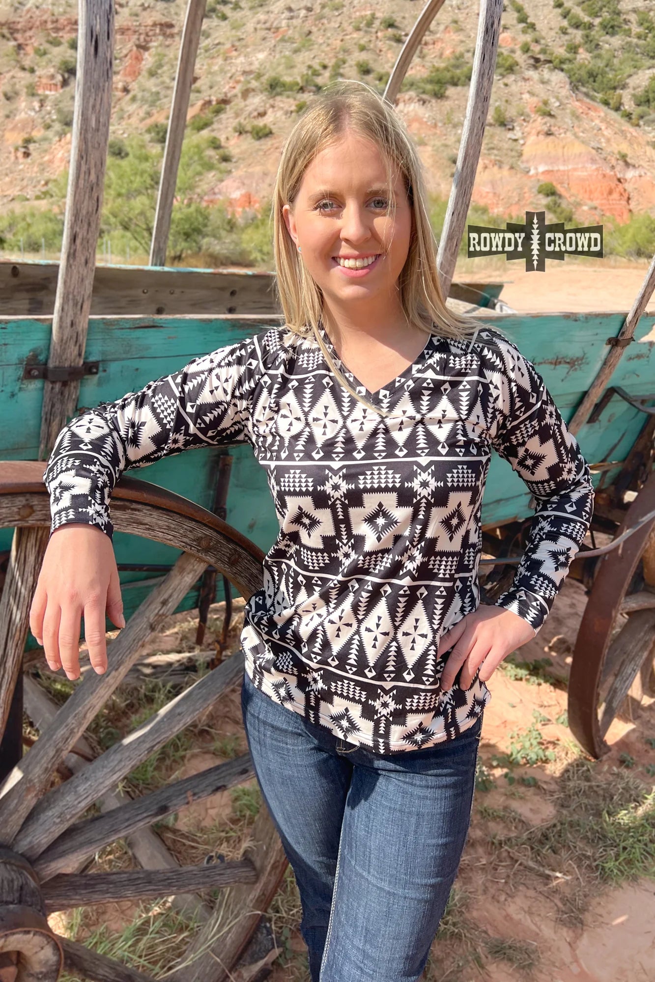 Blaze Southwestern Long Sleeve Top