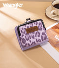 Wrangler Purple Leopard Coin Wallet