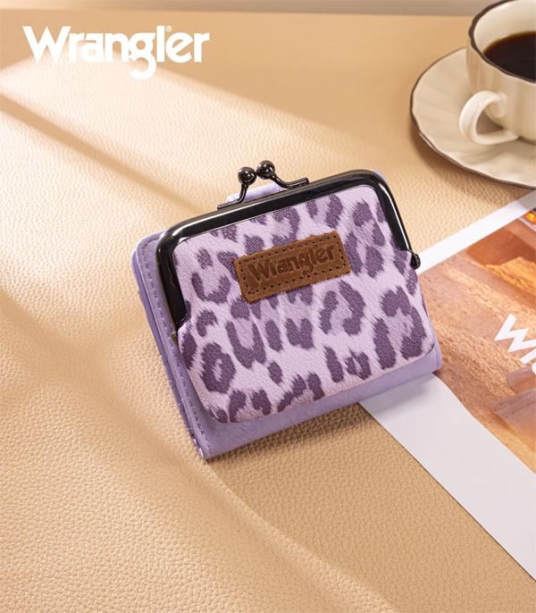 Wrangler Purple Leopard Coin Wallet