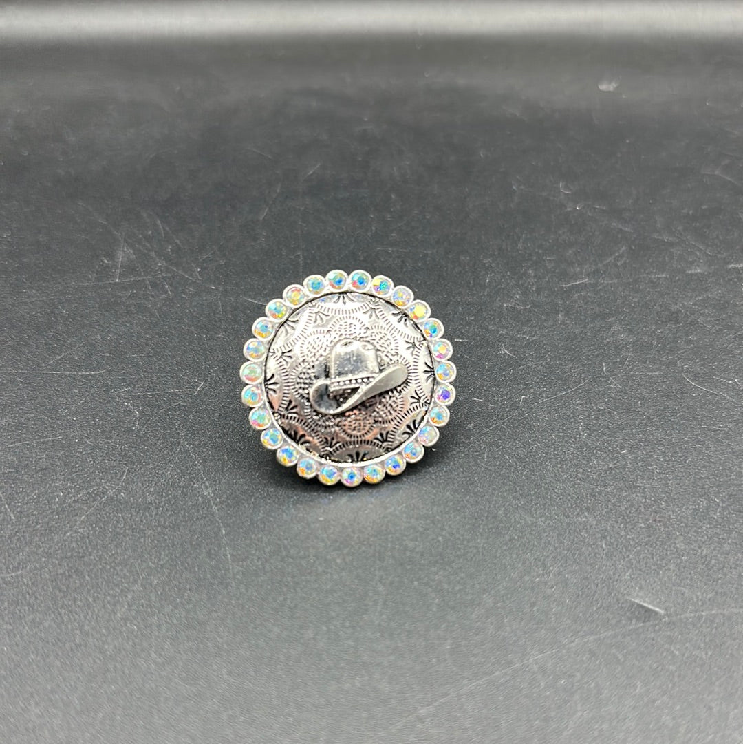 Glitter Cowboy Cuff Ring