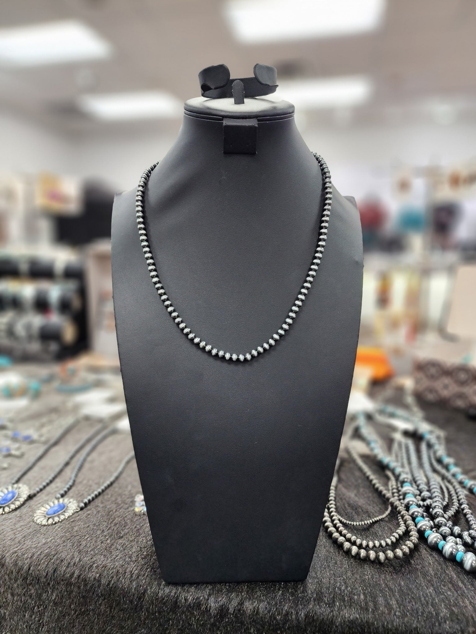 Single Layer Long Pearl Necklace