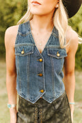 Denim Concho Vest