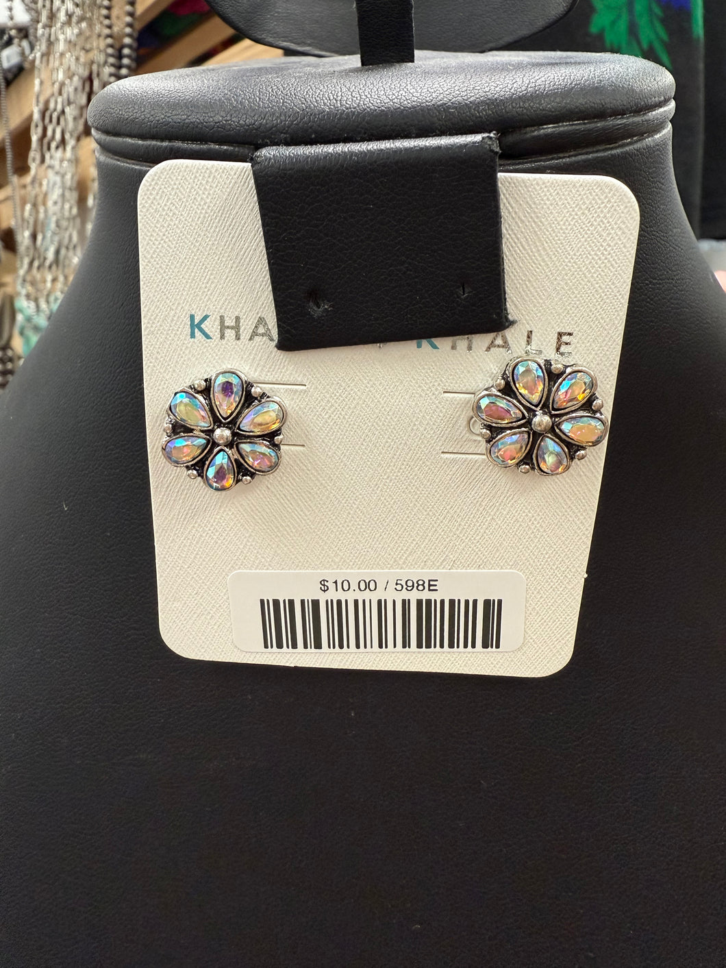 Crystal Floral Post Earrings