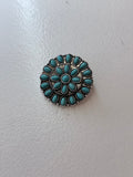Turquoise Cluster Brooch Pin