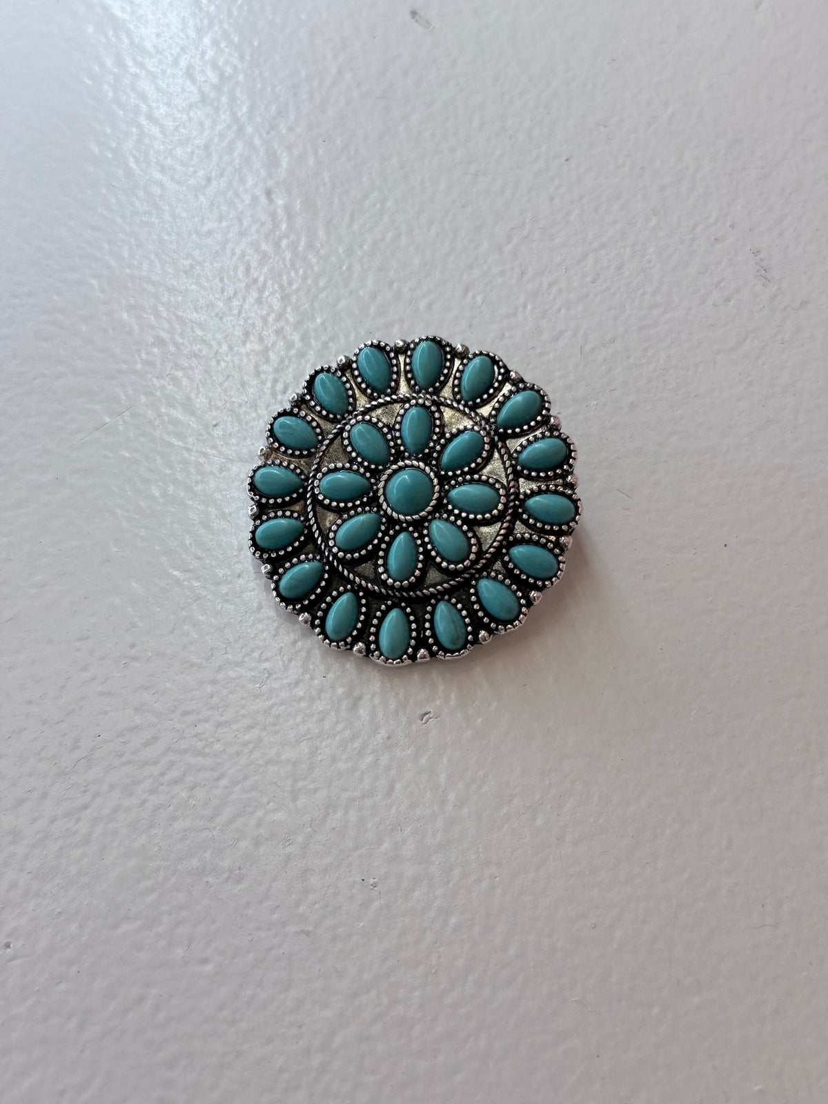 Turquoise Cluster Brooch Pin