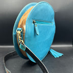 Desert Rain Tooled Leather Round Bag