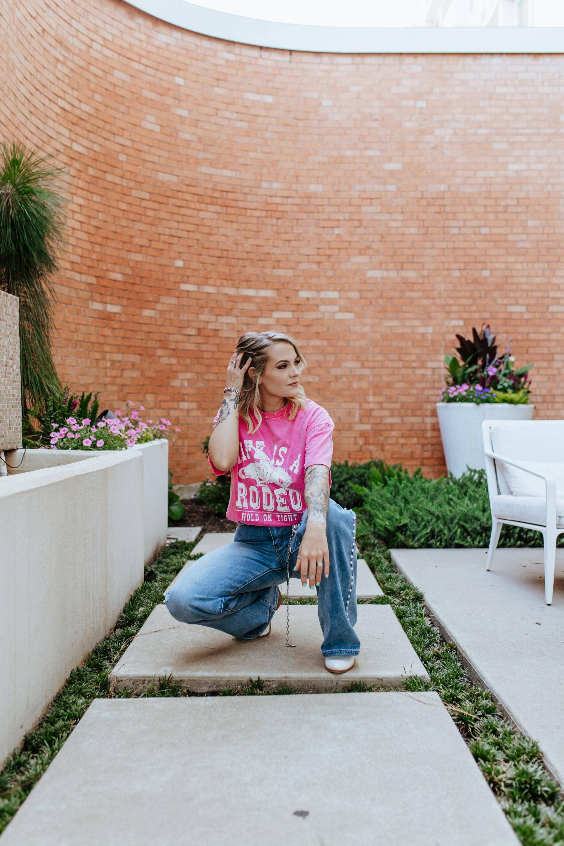 Pink Life is a Rodeo Tee