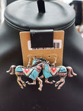 Asdzaa Style Horse Fishhook Earrings