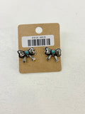 Turquoise Ribbon Post Earrings