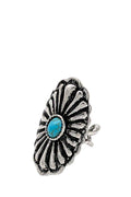 Turquoise Concho Cuff Ring