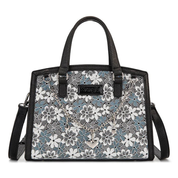 Wrangler Black Lace Tote Crossbody