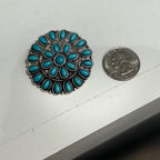 Turquoise Cluster Brooch Pin