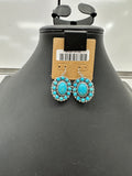 Turquoise Cluster Fishhook Earrings