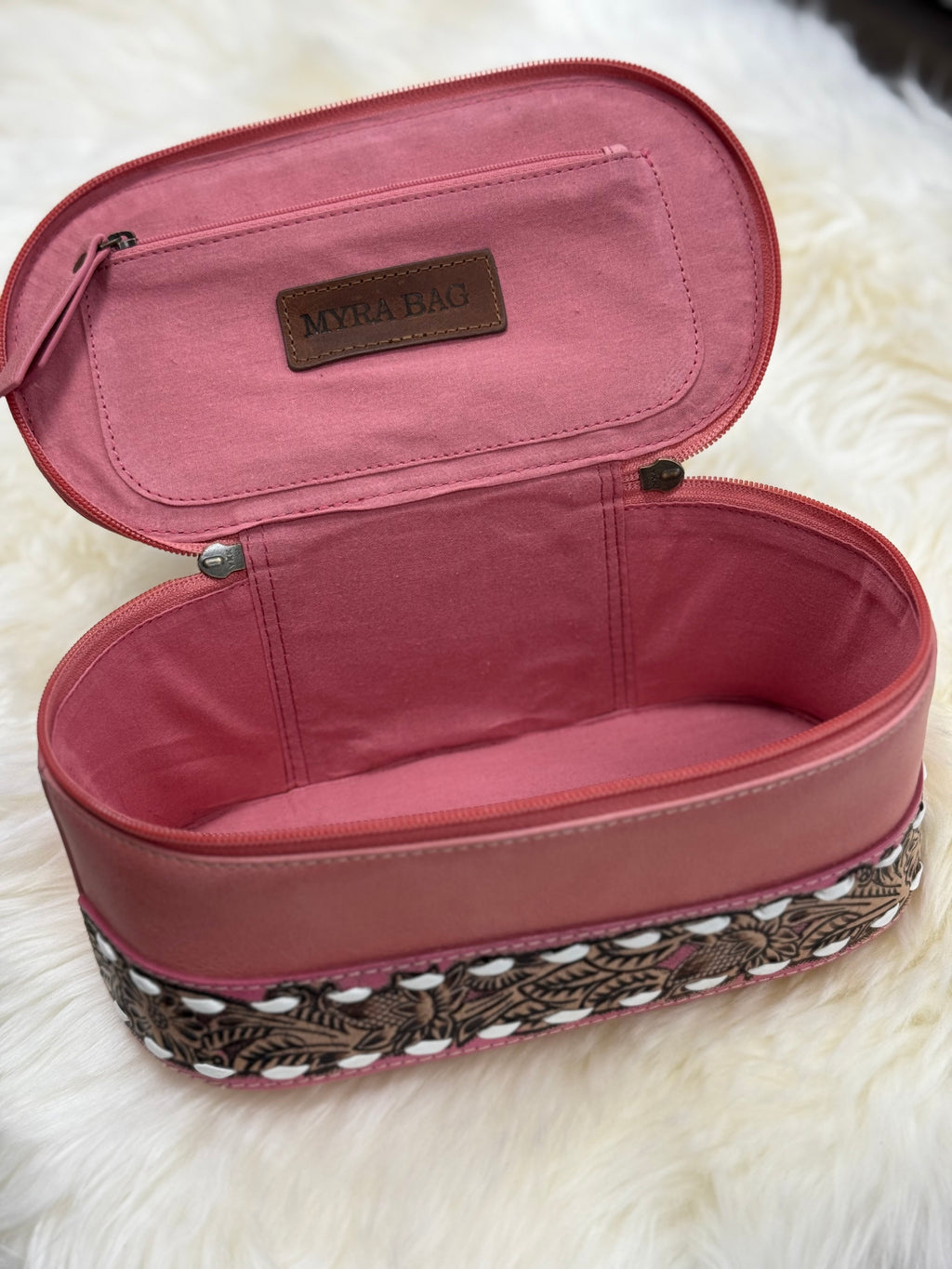 Chester Rock Tooled Make Up Bag