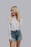 Ivory Roses Lace Top