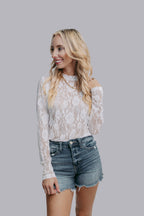 Ivory Roses Lace Top
