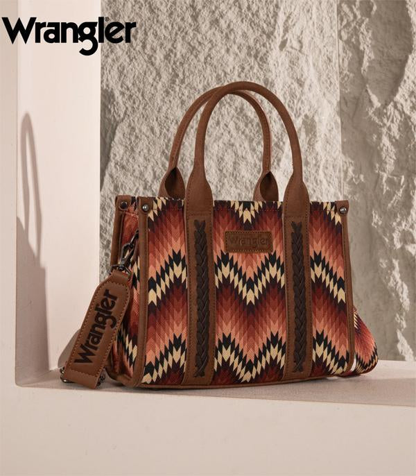 Wrangler Brown Southwestern Mini Tote Crossbody