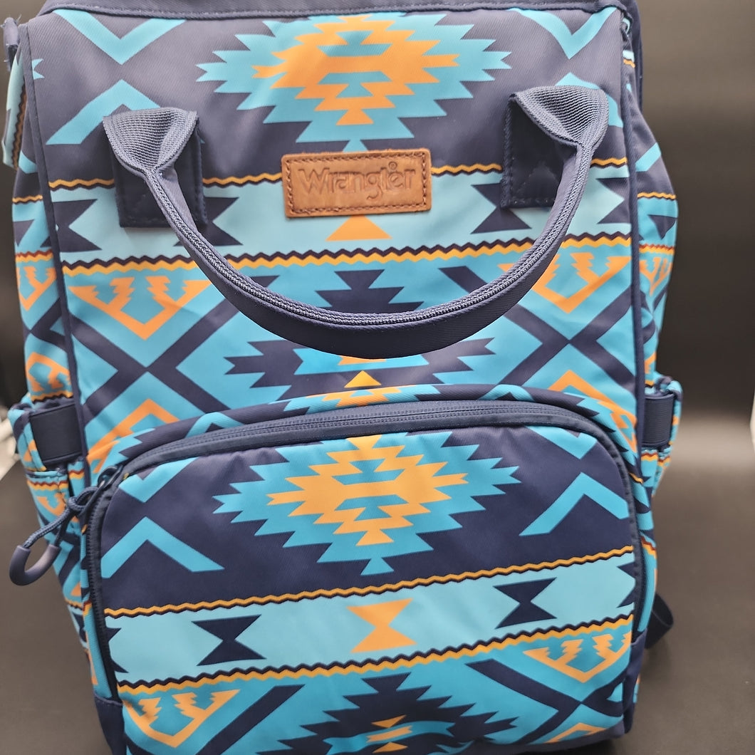 Wrangler Navy Southwestern Backpack