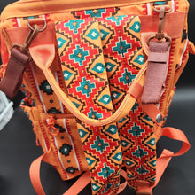 Load image into Gallery viewer, Wrangler Orange Southwestern Backpack
