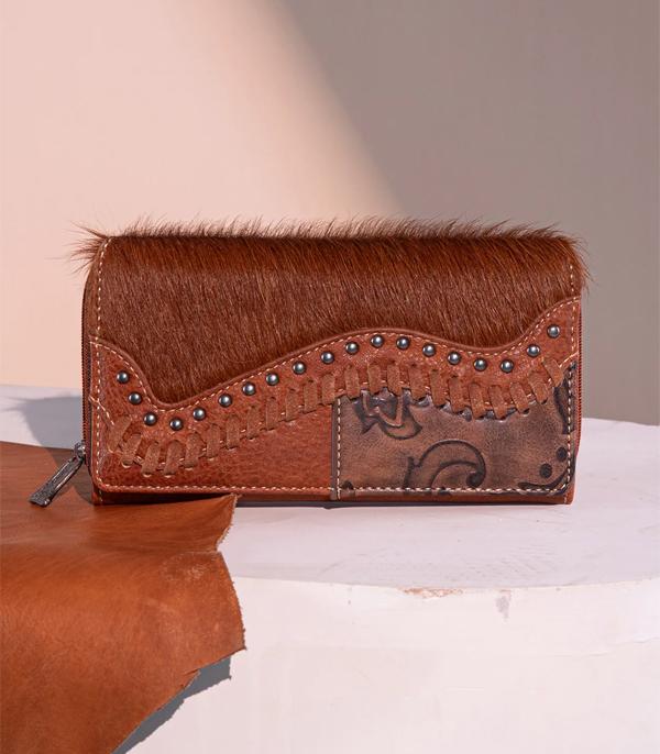 Trinity Ranch Brown Hair-On Wallet