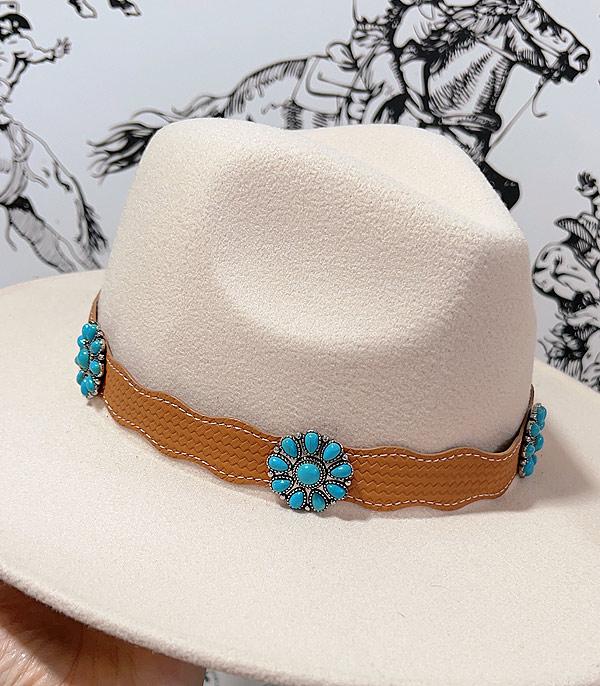 Turquoise Inspired Cluster Hat Band