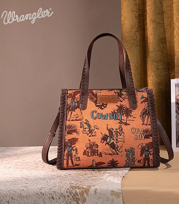 Wrangler Western Brown Tote Crossbody