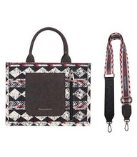 Load image into Gallery viewer, Montana West Black Southwestern Tote/Crossbody
