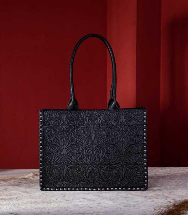 Montana West Embossed Black Tote