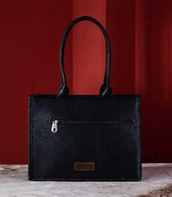 Load image into Gallery viewer, Montana West Embossed Black Tote
