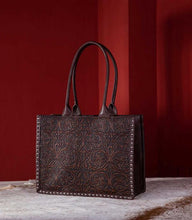 Load image into Gallery viewer, Montana West Embossed Chocolate Tote
