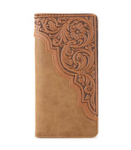 Load image into Gallery viewer, Montana West Brown Embossed Long Wallet
