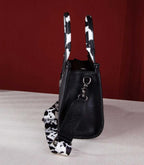 Wrangler Black Cow Print Mini Tote Crossbody
