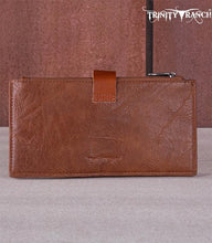 Load image into Gallery viewer, Trinity Ranch Brown Floral Embossed Bi-Fold Wallet
