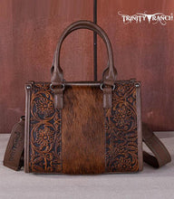 Load image into Gallery viewer, Trinity Ranch Oak Embossed Hair-On Tote Crossbody
