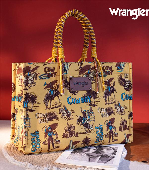 Wrangler Mustard Rope Wild West Tote