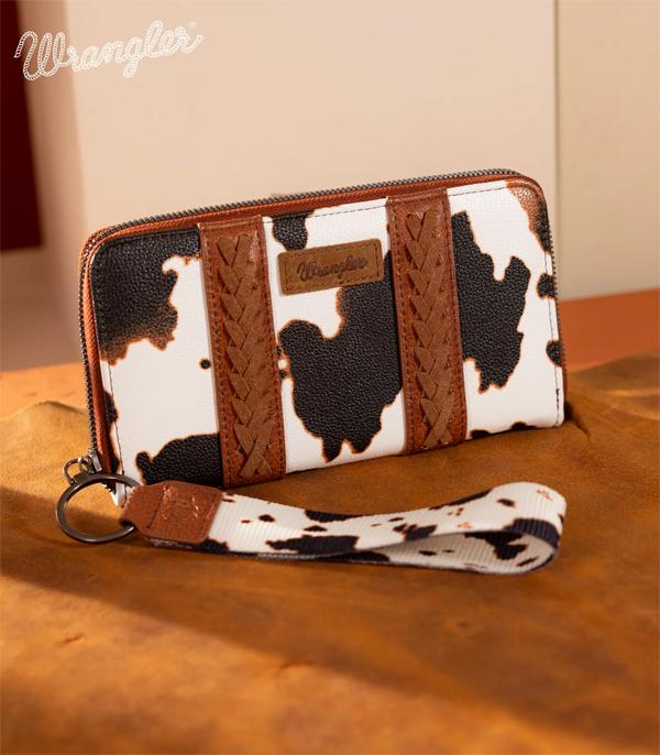 Wrangler Brown Cow Print Wallet