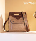 Trinity Ranch Tan Embossed Crossbody Purse
