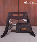 Montana West Chocolate Embossed Clear Crossbody