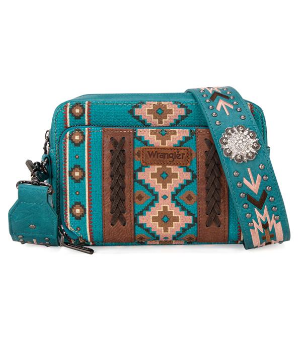 Wrangler Turquoise Southwestern Wallet Crossbody