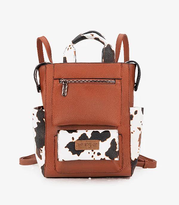Wrangler Brown Cow Print Backpack
