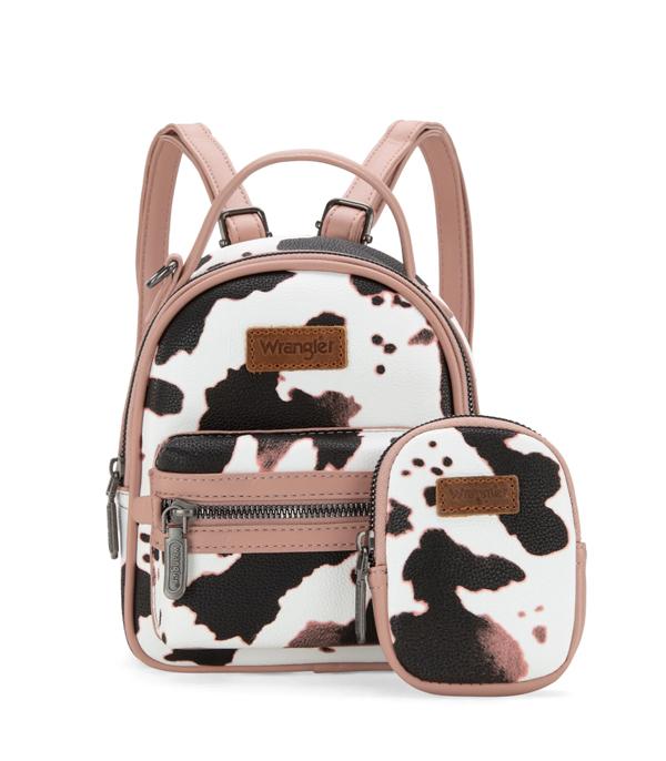 Wrangler Pink Cowprint Mini Backpack