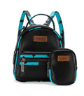 Wrangler Turquoise Cow Print Mini Backpack