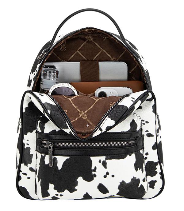 Wrangler Black Cowprint Backpack