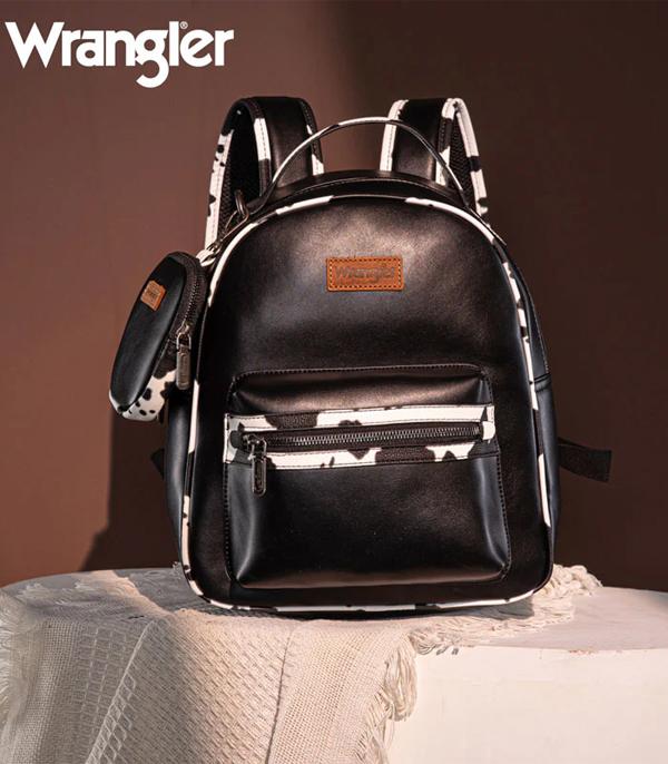 Wrangler Black Cowprint Backpack