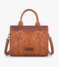 Wrangler Brown Boot Stitch Mini Tote Crossbody Purse