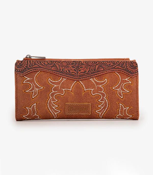 Wrangler Brown Boot Stitched Wallet